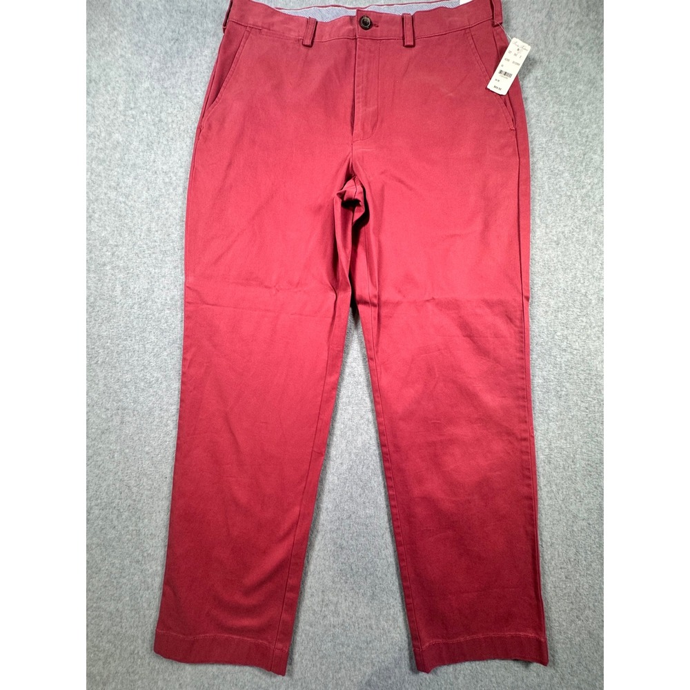 Brooks Brothers Mens Clark Fit Chinos Red Cotton Twill Pants 34x30 NWT